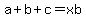 a%2Bb%2Bc=xb