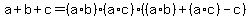 a%2Bb%2Bc+=+%28a%2Ab%29%28a%2Ac%29%28%28a%2Ab%29%2B%28a%2Ac%29-c%29