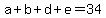 a%2Bb%2Bd%2Be=34