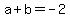a%2Bb=-2