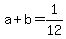 a%2Bb=1%2F12