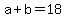 a%2Bb=18