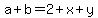 a%2Bb=2%2Bx%2By