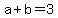 a%2Bb=3