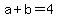 a%2Bb=4