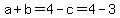 a%2Bb=4-c=4-3