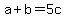 a%2Bb=5c