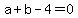 a%2Bb-4=0