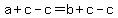 a%2Bc-c=b%2Bc-c