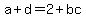 a%2Bd=2%2Bbc