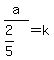 a%2F%282%2F5%29=k