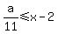 a%2F11+%3C=+x+-2