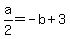 a%2F2+=+-b+%2B+3