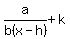 a%2Fb%28x-h%29%2Bk