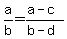 a%2Fb=%28a-c%29%2F%28b-d%29