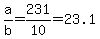 a%2Fb=231%2F10=23.1