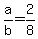 a%2Fb+=+2%2F8