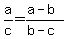 a%2Fc=%28a-b%29%2F%28b-c%29