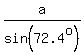 a%2Fsin%2872.4%5Eo%29