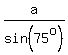 a%2Fsin%2875%5Eo%29