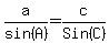 a%2Fsin%28A%29+=+c%2FSin%28C%29