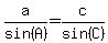 a%2Fsin%28A%29+=+c%2Fsin%28C%29