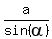 a%2Fsin%28alpha%29