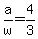 a%2Fw+=+4%2F3