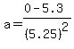 a=%280-5.3%29%2F%285.25%29%5E2