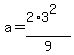 a=%282%2A3%5E2%29%2F9