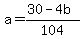 a=%2830-4b%29%2F104