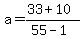a=%2833%2B10%29%2F%2855-1%29