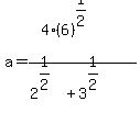 a=%284%286%29%5E%281%2F2%29%29%2F%282%5E%281%2F2%29%2B3%5E%281%2F2%29%29