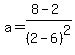 a=%288-2%29%2F%282-6%29%5E2
