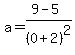 a=%289-5%29%2F%280%2B2%29%5E2
