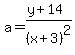 a=%28y%2B14%29%2F%28x%2B3%29%5E2
