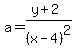 a=%28y%2B2%29%2F%28x-4%29%5E2