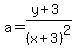 a=%28y%2B3%29%2F%28x%2B3%29%5E2