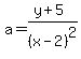 a=%28y%2B5%29%2F%28x-2%29%5E2