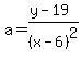 a=%28y-19%29%2F%28x-6%29%5E2