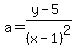 a=%28y-5%29%2F%28x-1%29%5E2