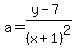 a=%28y-7%29%2F%28x%2B1%29%5E2