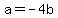 a=+-4+b