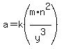 a=+k%28m%2An%5E2%2Fy%5E3%29
