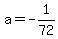 a=-1%2F72