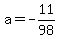 a=-11%2F98