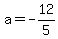 a=-12%2F5