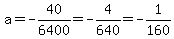 a=-40%2F6400=-4%2F640=-1%2F160
