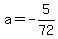 a=-5%2F72