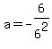 a=-6%2F6%5E2